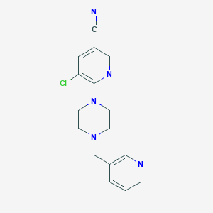 5-Chloro-6-[4-(pyridin-3-ylmethyl)piperazin-1-yl]pyridine-3-carbonitrile