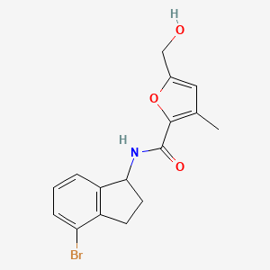 N-(4-bromo-2,3-dihydro-1H-inden-1-yl)-5-(hydroxymethyl)-3-methylfuran-2-carboxamide