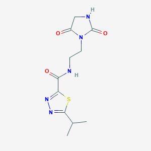 N-[2-(2,5-dioxoimidazolidin-1-yl)ethyl]-5-propan-2-yl-1,3,4-thiadiazole-2-carboxamide