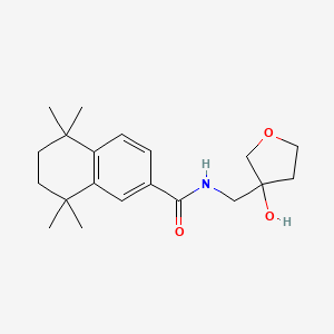 N-[(3-hydroxyoxolan-3-yl)methyl]-5,5,8,8-tetramethyl-6,7-dihydronaphthalene-2-carboxamide