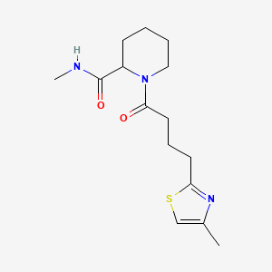 N-methyl-1-[4-(4-methyl-1,3-thiazol-2-yl)butanoyl]piperidine-2-carboxamide