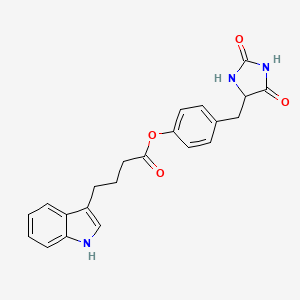 [4-[(2,5-dioxoimidazolidin-4-yl)methyl]phenyl] 4-(1H-indol-3-yl)butanoate