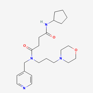 N-cyclopentyl-N'-(3-morpholin-4-ylpropyl)-N'-(pyridin-4-ylmethyl)butanediamide