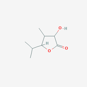 molecular formula C8H14O3 B070524 3-Hydroxy-4-methyl-5-propan-2-yloxolan-2-one CAS No. 160741-81-1