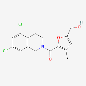 (5,7-dichloro-3,4-dihydro-1H-isoquinolin-2-yl)-[5-(hydroxymethyl)-3-methylfuran-2-yl]methanone