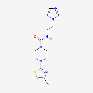 N-(2-imidazol-1-ylethyl)-4-(4-methyl-1,3-thiazol-2-yl)piperazine-1-carboxamide