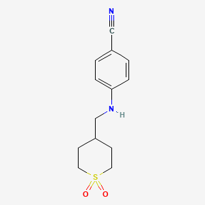 4-[(1,1-Dioxothian-4-yl)methylamino]benzonitrile