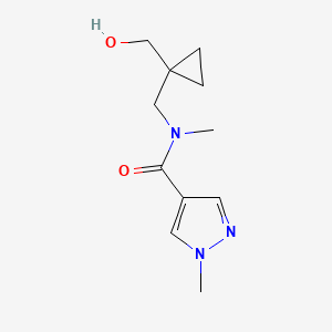 N-[[1-(hydroxymethyl)cyclopropyl]methyl]-N,1-dimethylpyrazole-4-carboxamide