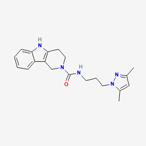 N-[3-(3,5-dimethylpyrazol-1-yl)propyl]-1,3,4,5-tetrahydropyrido[4,3-b]indole-2-carboxamide