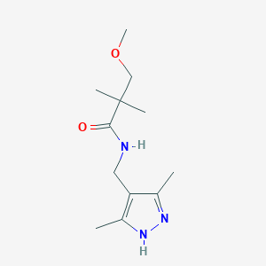 N-[(3,5-dimethyl-1H-pyrazol-4-yl)methyl]-3-methoxy-2,2-dimethylpropanamide