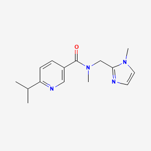 N-methyl-N-[(1-methylimidazol-2-yl)methyl]-6-propan-2-ylpyridine-3-carboxamide