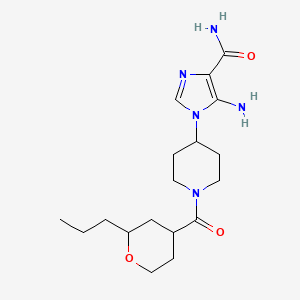 5-Amino-1-[1-(2-propyloxane-4-carbonyl)piperidin-4-yl]imidazole-4-carboxamide