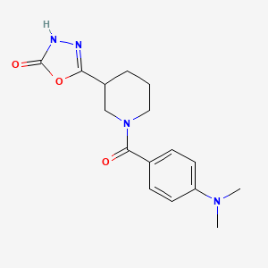 molecular formula C16H20N4O3 B7052481 5-[1-[4-(dimethylamino)benzoyl]piperidin-3-yl]-3H-1,3,4-oxadiazol-2-one 