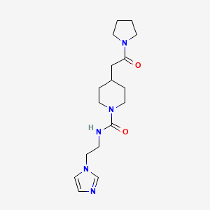 N-(2-imidazol-1-ylethyl)-4-(2-oxo-2-pyrrolidin-1-ylethyl)piperidine-1-carboxamide