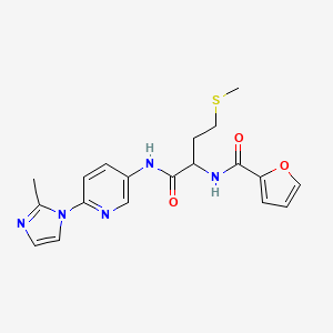 N-[1-[[6-(2-methylimidazol-1-yl)pyridin-3-yl]amino]-4-methylsulfanyl-1-oxobutan-2-yl]furan-2-carboxamide