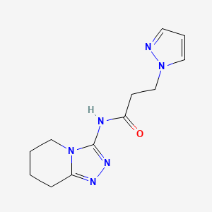 3-pyrazol-1-yl-N-(5,6,7,8-tetrahydro-[1,2,4]triazolo[4,3-a]pyridin-3-yl)propanamide