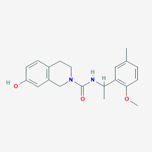 molecular formula C20H24N2O3 B7052539 7-hydroxy-N-[1-(2-methoxy-5-methylphenyl)ethyl]-3,4-dihydro-1H-isoquinoline-2-carboxamide 