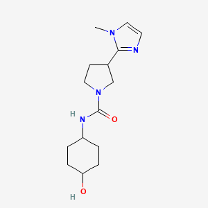 N-(4-hydroxycyclohexyl)-3-(1-methylimidazol-2-yl)pyrrolidine-1-carboxamide