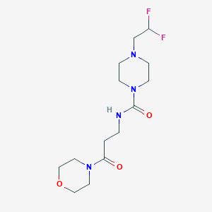 4-(2,2-difluoroethyl)-N-(3-morpholin-4-yl-3-oxopropyl)piperazine-1-carboxamide