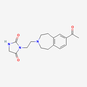 3-[2-(7-Acetyl-1,2,4,5-tetrahydro-3-benzazepin-3-yl)ethyl]imidazolidine-2,4-dione