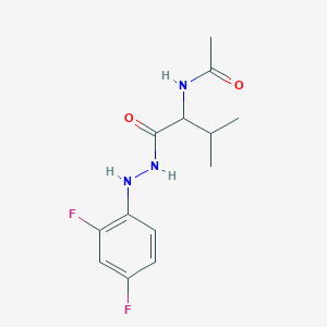 N-[1-[2-(2,4-difluorophenyl)hydrazinyl]-3-methyl-1-oxobutan-2-yl]acetamide