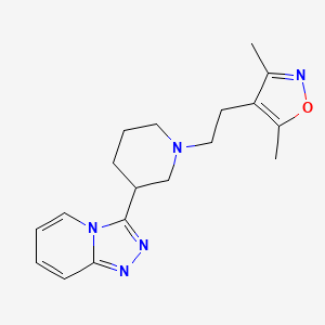 3,5-Dimethyl-4-[2-[3-([1,2,4]triazolo[4,3-a]pyridin-3-yl)piperidin-1-yl]ethyl]-1,2-oxazole