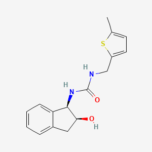 1-[(1R,2S)-2-hydroxy-2,3-dihydro-1H-inden-1-yl]-3-[(5-methylthiophen-2-yl)methyl]urea