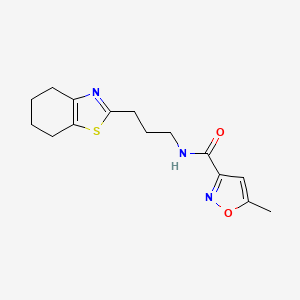 5-methyl-N-[3-(4,5,6,7-tetrahydro-1,3-benzothiazol-2-yl)propyl]-1,2-oxazole-3-carboxamide