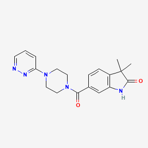 3,3-dimethyl-6-(4-pyridazin-3-ylpiperazine-1-carbonyl)-1H-indol-2-one