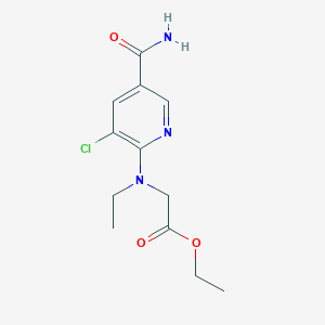 Ethyl 2-[(5-carbamoyl-3-chloropyridin-2-yl)-ethylamino]acetate