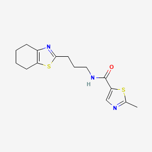 2-methyl-N-[3-(4,5,6,7-tetrahydro-1,3-benzothiazol-2-yl)propyl]-1,3-thiazole-5-carboxamide