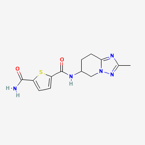 2-N-(2-methyl-5,6,7,8-tetrahydro-[1,2,4]triazolo[1,5-a]pyridin-6-yl)thiophene-2,5-dicarboxamide