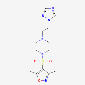 3,5-Dimethyl-4-[4-[2-(1,2,4-triazol-1-yl)ethyl]piperazin-1-yl]sulfonyl-1,2-oxazole