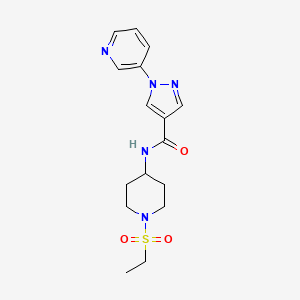 N-(1-ethylsulfonylpiperidin-4-yl)-1-pyridin-3-ylpyrazole-4-carboxamide