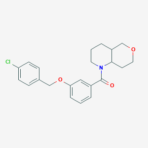 2,3,4,4a,5,7,8,8a-Octahydropyrano[4,3-b]pyridin-1-yl-[3-[(4-chlorophenyl)methoxy]phenyl]methanone