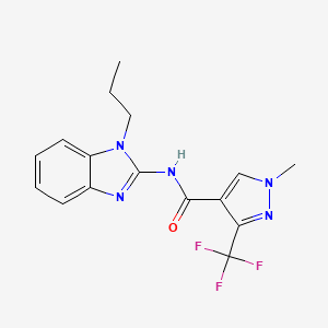 1-methyl-N-(1-propylbenzimidazol-2-yl)-3-(trifluoromethyl)pyrazole-4-carboxamide