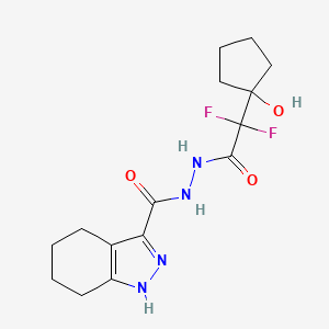 N'-[2,2-difluoro-2-(1-hydroxycyclopentyl)acetyl]-4,5,6,7-tetrahydro-1H-indazole-3-carbohydrazide