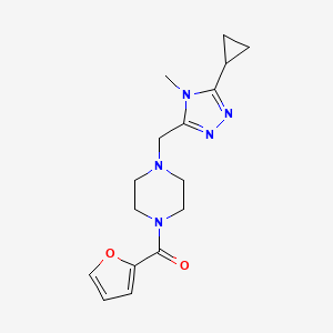 [4-[(5-Cyclopropyl-4-methyl-1,2,4-triazol-3-yl)methyl]piperazin-1-yl]-(furan-2-yl)methanone