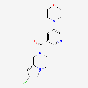 N-[(4-chloro-1-methylpyrrol-2-yl)methyl]-N-methyl-5-morpholin-4-ylpyridine-3-carboxamide