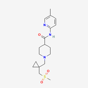 N-(5-methylpyridin-2-yl)-1-[[1-(methylsulfonylmethyl)cyclopropyl]methyl]piperidine-4-carboxamide