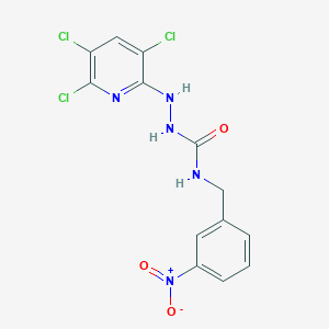 1-[(3-Nitrophenyl)methyl]-3-[(3,5,6-trichloropyridin-2-yl)amino]urea