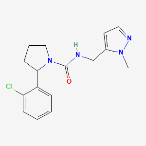 2-(2-chlorophenyl)-N-[(2-methylpyrazol-3-yl)methyl]pyrrolidine-1-carboxamide