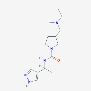 3-[[ethyl(methyl)amino]methyl]-N-[1-(1H-pyrazol-4-yl)ethyl]pyrrolidine-1-carboxamide