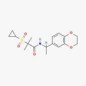 2-cyclopropylsulfonyl-N-[1-(2,3-dihydro-1,4-benzodioxin-6-yl)ethyl]-2-methylpropanamide