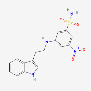 3-[2-(1H-indol-3-yl)ethylamino]-5-nitrobenzenesulfonamide