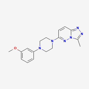 molecular formula C17H20N6O B7052832 6-[4-(3-Methoxyphenyl)piperazin-1-yl]-3-methyl-[1,2,4]triazolo[4,3-b]pyridazine 