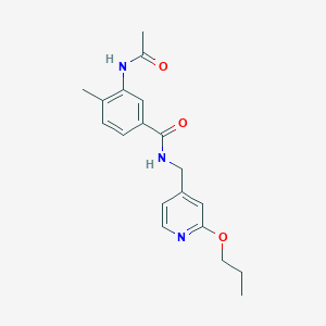 3-acetamido-4-methyl-N-[(2-propoxypyridin-4-yl)methyl]benzamide