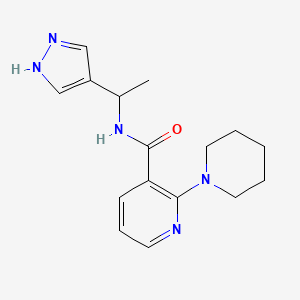 2-piperidin-1-yl-N-[1-(1H-pyrazol-4-yl)ethyl]pyridine-3-carboxamide