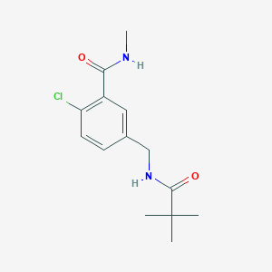 2-chloro-5-[(2,2-dimethylpropanoylamino)methyl]-N-methylbenzamide