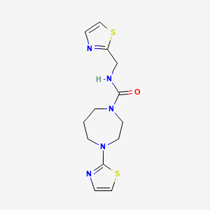 4-(1,3-thiazol-2-yl)-N-(1,3-thiazol-2-ylmethyl)-1,4-diazepane-1-carboxamide